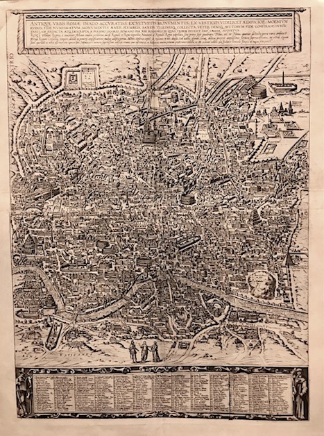Braun Georg (1541-1622) - Hogenberg Franz (1535-1590) Antiquae Urbis Romae imago accuratiss. ex vetustis monumentis... redacta atque descripta a Pyrrho Ligorio romano per XIIII regiones in quas urbem divisit Imp. Caesar Augustus 1588 Colonia 